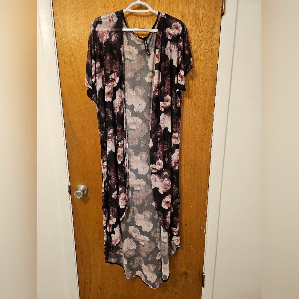 Torrid Sz 1/2 Floral Mesh Swim Cover Up/Duster
